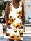 Summer Crew Neck Women Dresses Daily Pockets Floral Printed Dresses