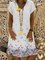 V Neck Women Dresses Shift Daily Boho Floral Dresses