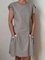 Summer Pockets Buttoned-decor Shift Linen Dresses
