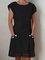 Cotton-Blend Crew Neck Women Summer Weaving Dress Casual Weaving Dress