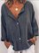 Casual Solid V Neck Long Sleeve Buttoned Tops