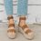 Casual Wedge Sandals Adjustable Ankle Strap Beach Shoes