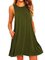 A-line Women Daily Sleeveless Cotton-blend Solid Summer Dress