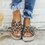 Women Plus Size Peep Toe Platform Sandals Slip-On Slippers