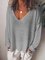 Plus Size Casual Cotton-Blend Long Sleeve Women T-shirts