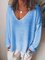 Plus Size Casual Cotton-Blend Long Sleeve Women T-shirts