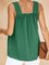 Women Buttoned Solid Casual Cotton Tanks
