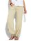 Women Buttoned Cotton Pockets Solid Plus Size Casual Pants