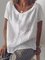 Women Blouses Casual V Neck Solid Short Sleeve Blouses