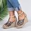Women Chic Espadrille Wedges Sandals with Adjustable Buckle