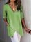 Half Sleeve Irregular Plus Size Blouses Asymmetrical Hem Shirts