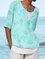 Casual Half Sleeve Solid V-neck Daily Loose Shirt