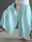 Soft Summer Loose Linen Wide Leg Women Maxi Pants