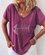 Printed Short Sleeve Round Neck Blouse