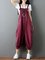 Summer Solid Daily Paneled Casual Pockets Jeans Jumpsuit