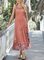 Floral Round Neck Sleeveless Dresses