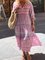 Boho Floral Maxi Dresses Shift Women Long Sleeve Beach Dresses