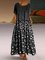 Dot-Intarsia Short Sleeve Dresses