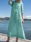 Plus Size Stripes Slit Women Vacation Maxi Dresses