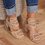 Women Cut-out Slip-on Stylish SHeel Booties Shoes