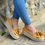 Women's Simple Flower Slip On Platform Loafers