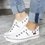 Women Zipper Daily Canvas Slip-on Athletic Sneakers
