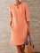 Buttoned Down Pockets Plus Size Dresses