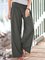 Cotton-Blend Solid Pants