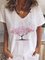 Summer Casual Short Sleeve Round Neck Print Shirts & Tops