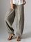 Natural Casual Plain Linen Pants