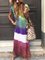 V Neck Tie Dye Casual Short Sleeve Dresses