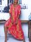 Summer Chiffon Printed V Neck A-Line Half Sleeve Boho Holiday Dresses