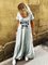 Letter Short Sleeve Crew Neck Boho Dresses