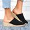 Mule Espadrille Wedges PU Closed Toe Women Sandals