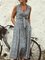 Halter Printed Patchwork Casual Dresses