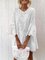 V Neck Women Summer Weaving Dress Solid Weaving Dress