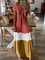 Color-Block Ombre Casual A-line Dresses
