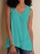 Cotton-Blend Solid Casual Shirts & Tops