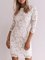 White Bateau/boat Neck Elegant Zipper Dresses