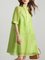 Green Shift Daily Solid Midi Dress