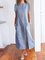 Women Summer Short Sleeve Crew Neck Daily Paneled Striped Dresses