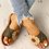 Toe Post Flower Design Flat Sandals