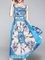 Blue A-Line Date Elegant Midi Dress