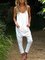 Sleeveless Casual Solid One-Pieces
