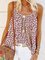 Apricot Casual V Neck Cotton-Blend Shirts & Tops