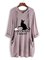 Plus Size Meow Cat Letter Print Women Loose Hoodies
