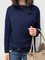 Buttoned Plain Round Neck Fleece Tops