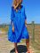 Cotton-Blend 3/4 Sleeve Casual Dresses