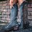 Women Cowgirl Western Slip-on Boot Shoes