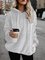 Zipper Long Sleeve Casual Solid Plus Size Teddy Bear Hoody